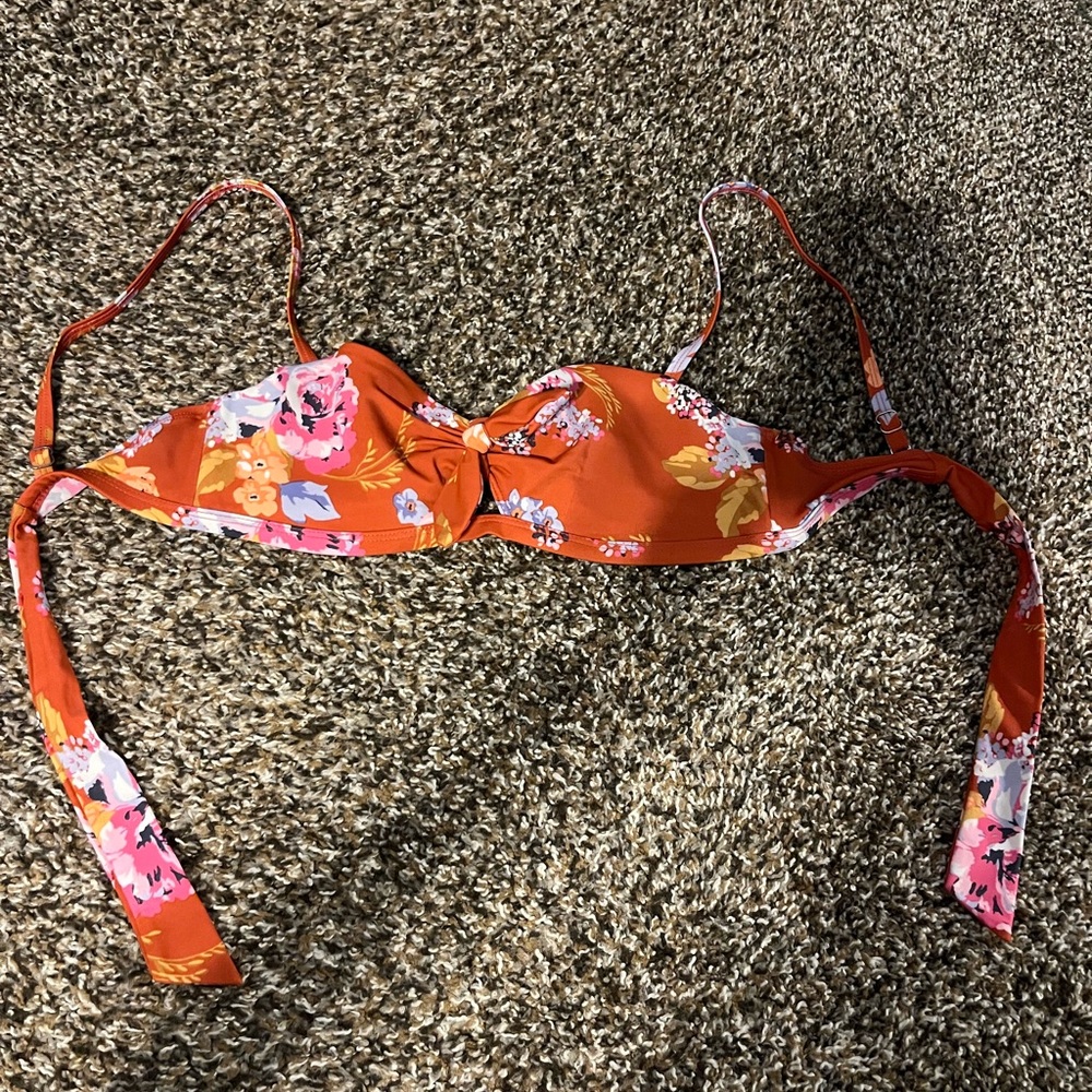 32 b cup floral bikini top